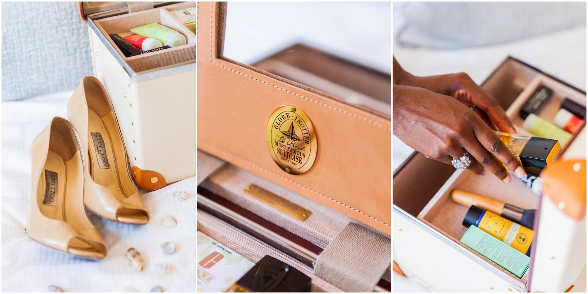 honeymoon luxury travel case- London brand photography - styled product photography with Nu Bride