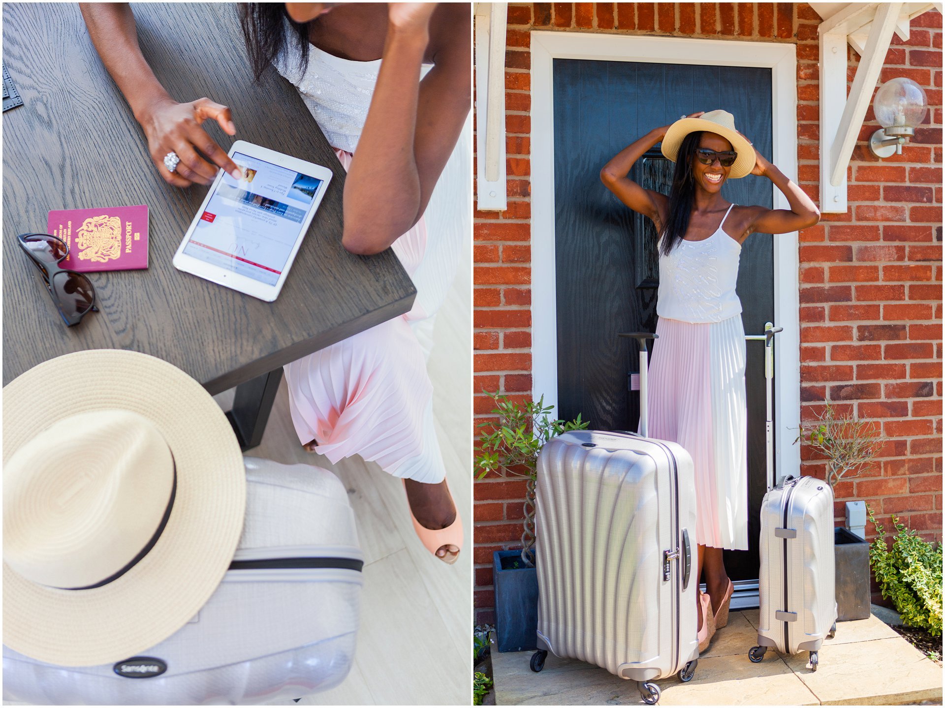 Leaving for holiday with Samsonite luggage - london product photography - AKP Branding Stories