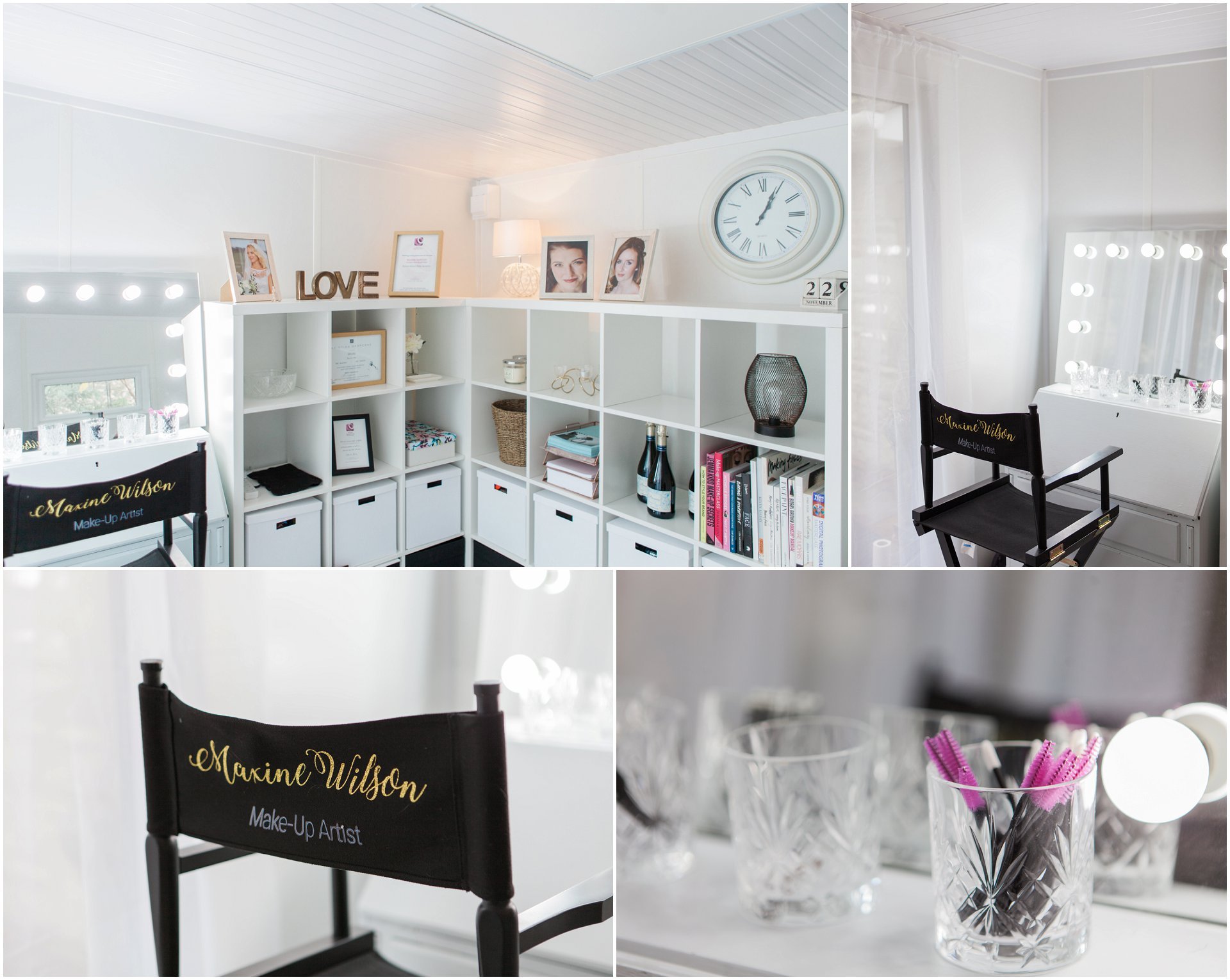Studio photography of hair and makup artist studio by London brand photographer AKP Branding Stories
