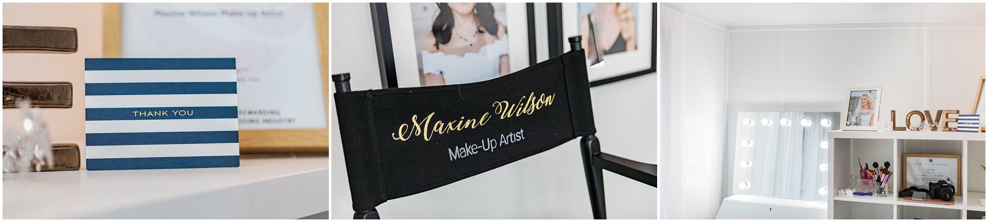 hair and makeup artist Maxine Wilson's studio, images by London branding photographer AKP Branding Stories