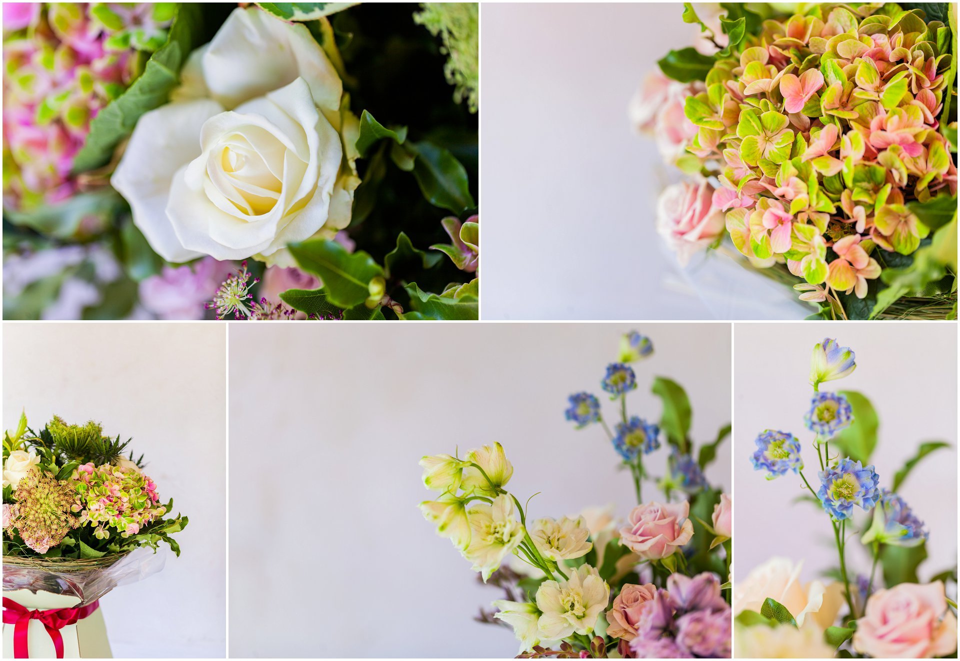 Close up of a floral arrangement. Images by florist brand photographer AKP Branding Stories