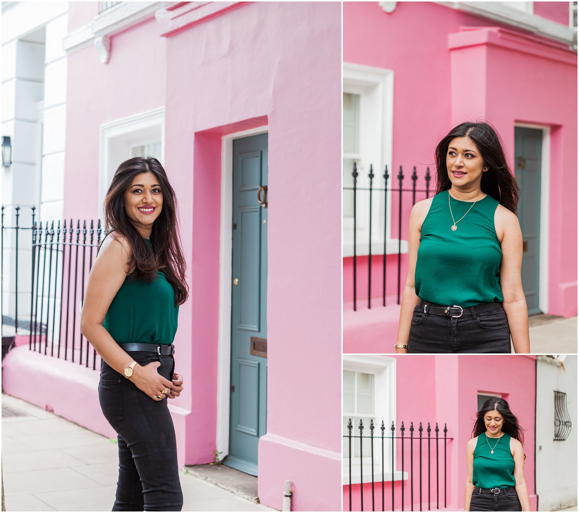 Brand portraits on a pink street in West London. Images by London brand photographer AKP Branding Stories