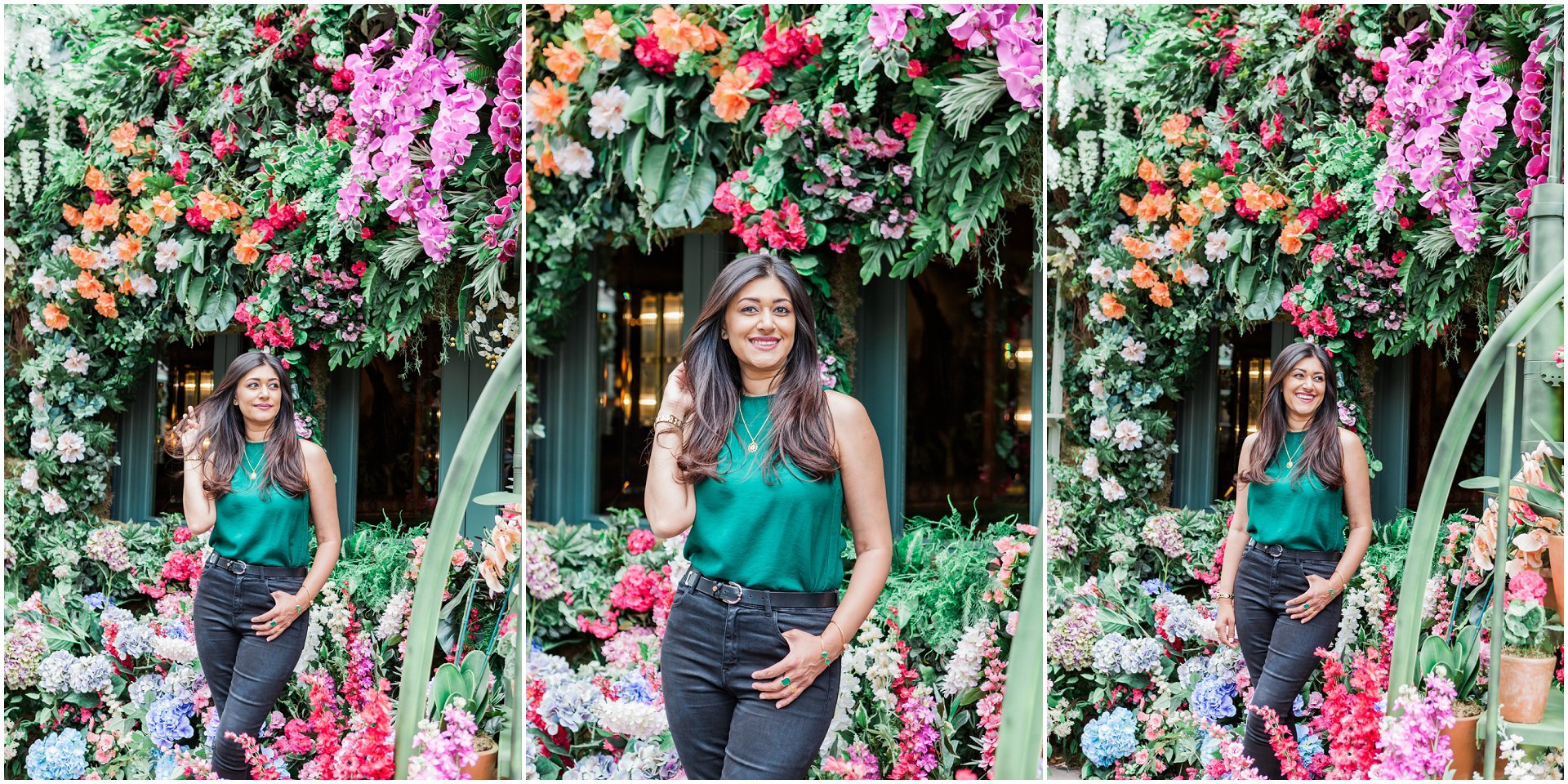 West London brand shoot at the Ivy, Kings Road with beautiful florals. Images by London brand photographer AKP Branding Stories