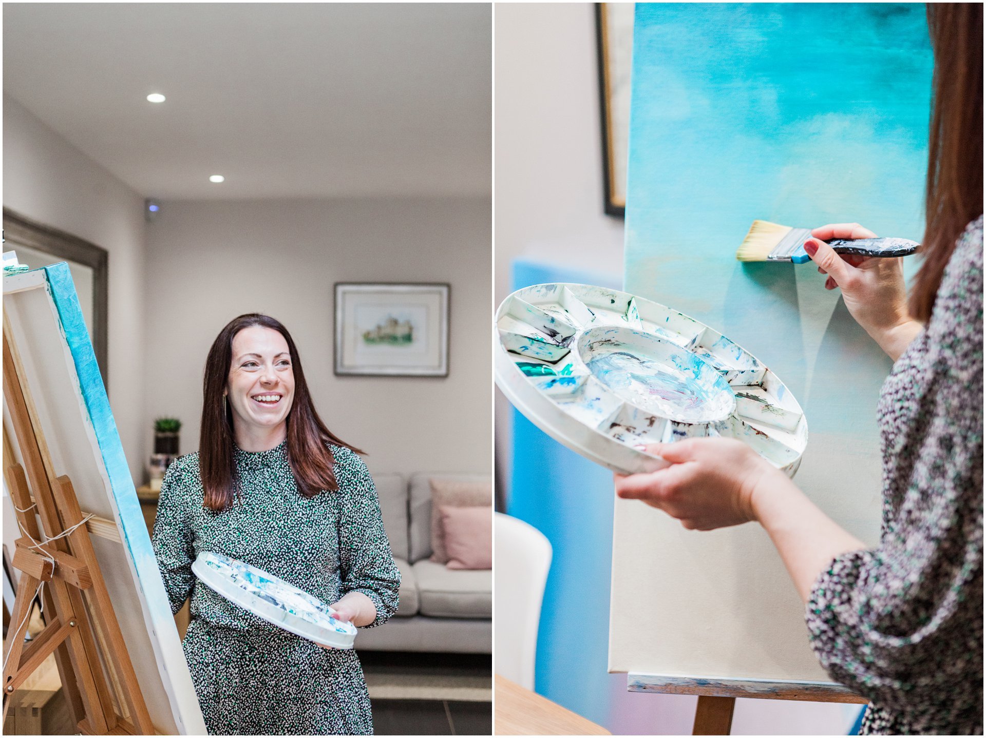 Personal brand shoot showing the creative artist of business consultant Katherine Allan. Images by London branding photographer AKP Branding Stories