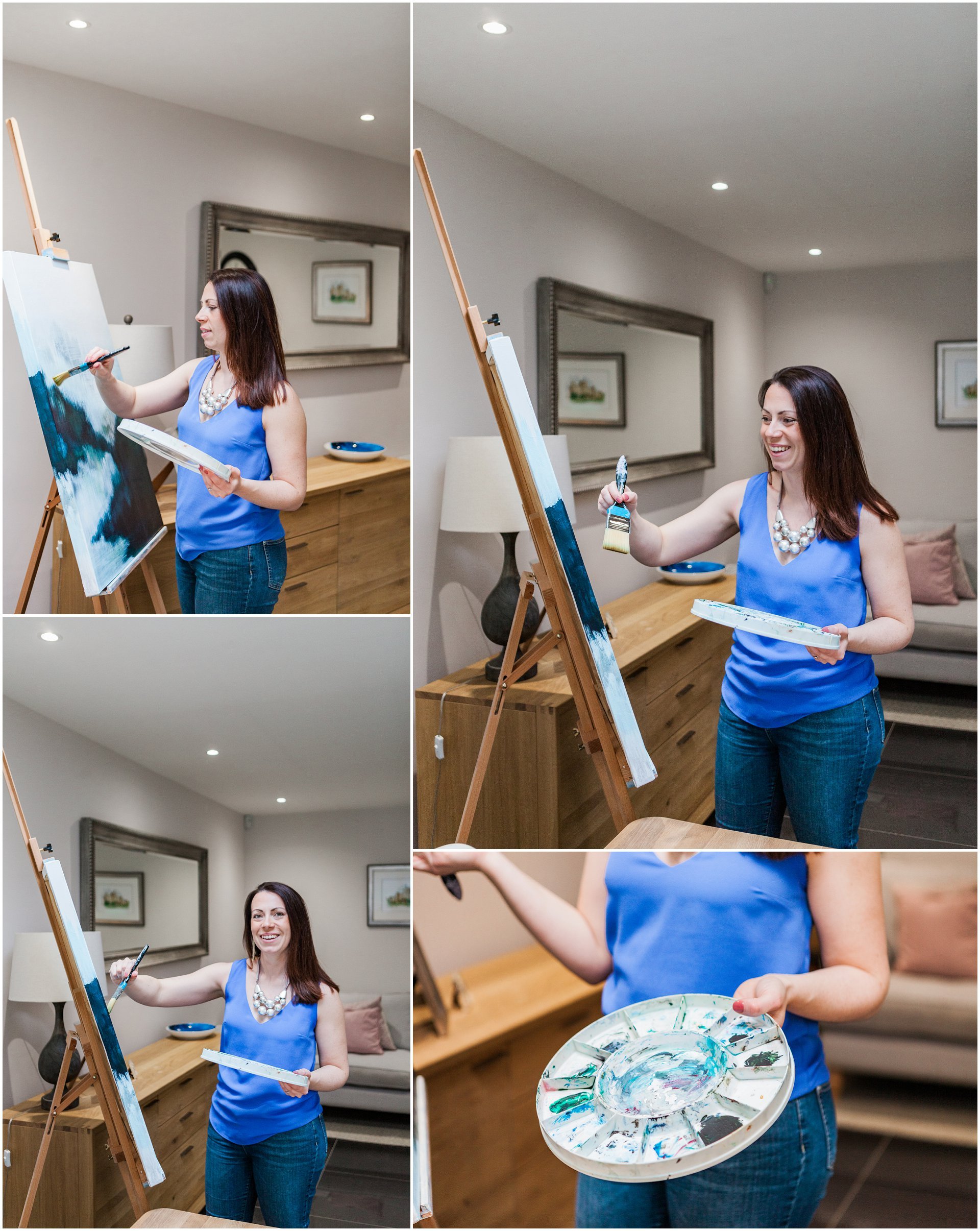 Personal brand shoot showing the creative artist of business consultant Katherine Allan. Images by London branding photographer AKP Branding Stories