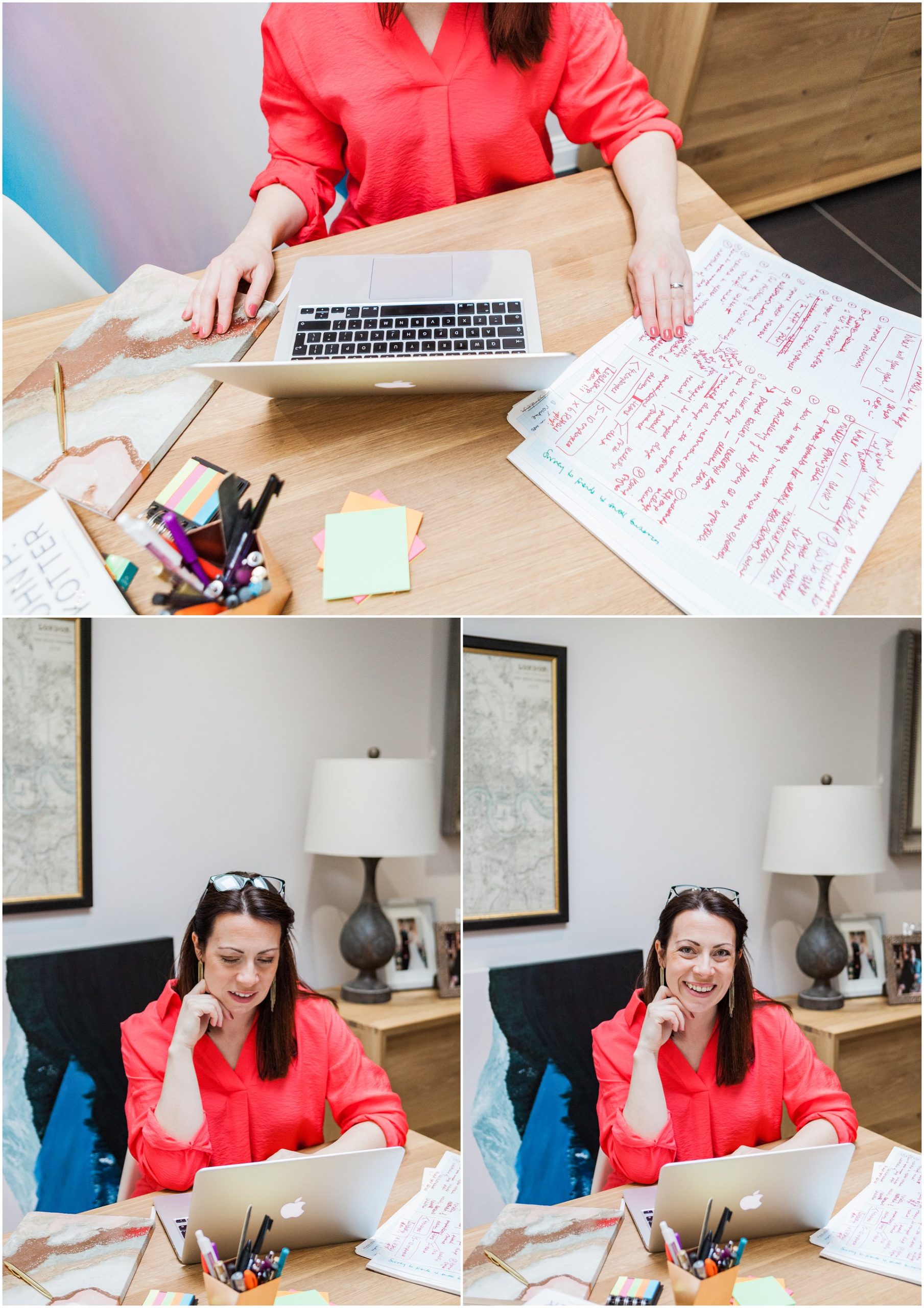 Working from home with Katherine Allan on her personal brand shoot in London.  Images by AKP Branding Stories