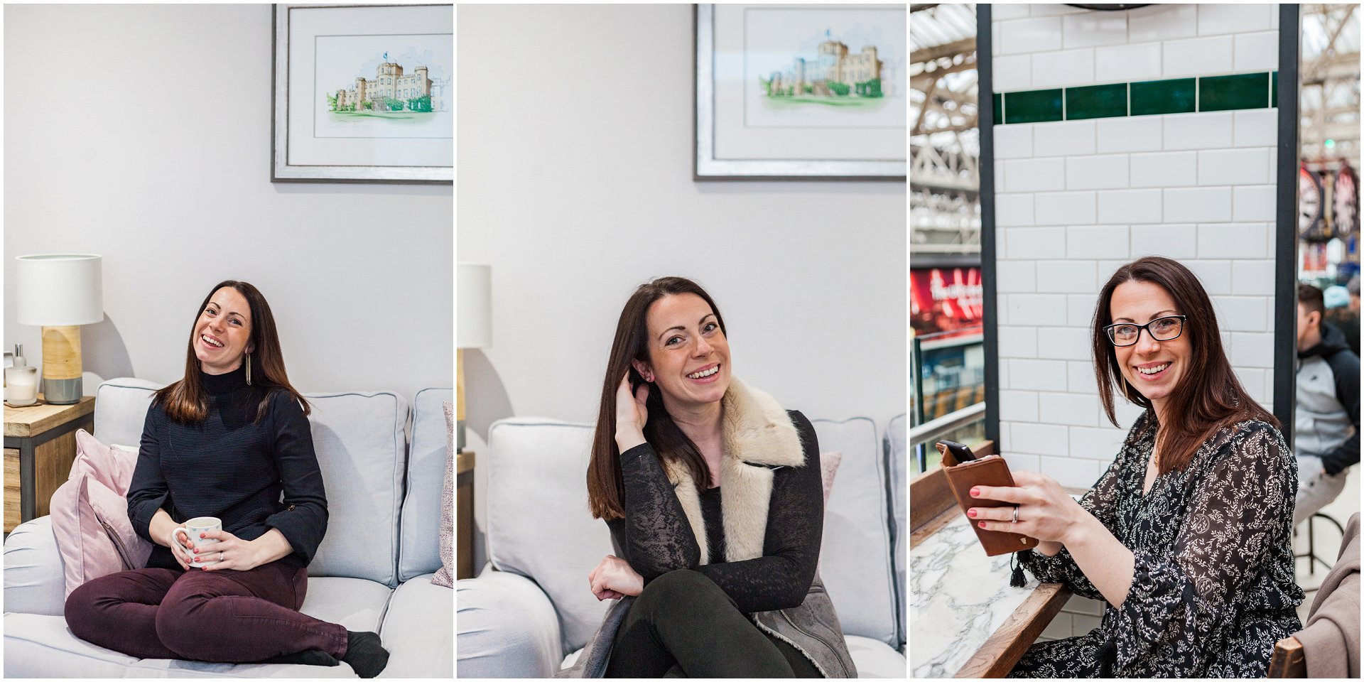 Personal branding portraits at home and commuting into London.  Images by AKP Branding Stories