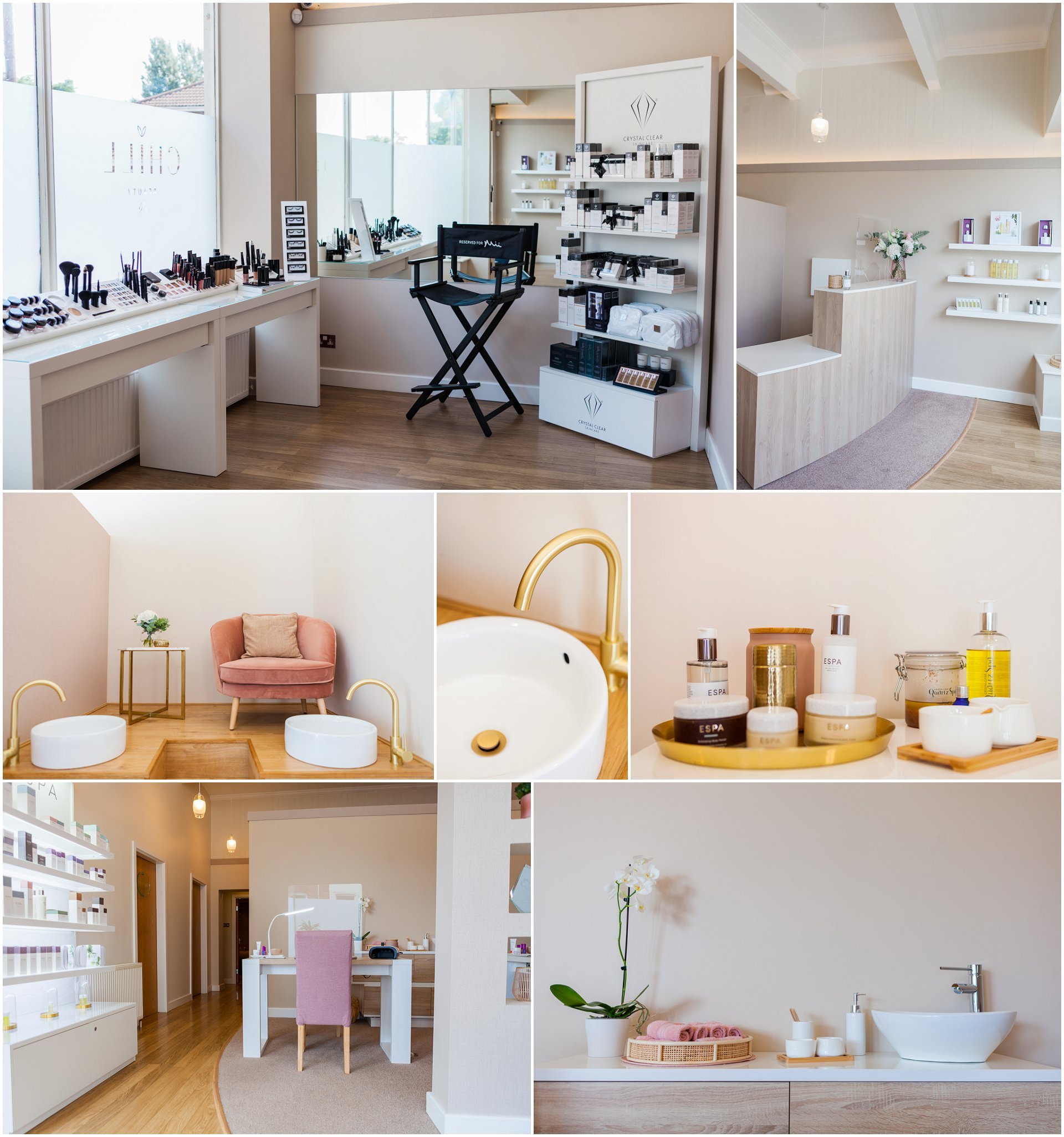 Beauty salon photography in Wakefield of Chill Beauty. Images by London brand photographer AKP Branding Stories