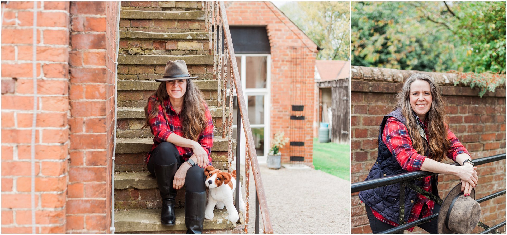 Dog trainer Niki French, owner of PupTalk on her retreat mini brand shoot. Images taken by London brand photographer AKP Branding Stories