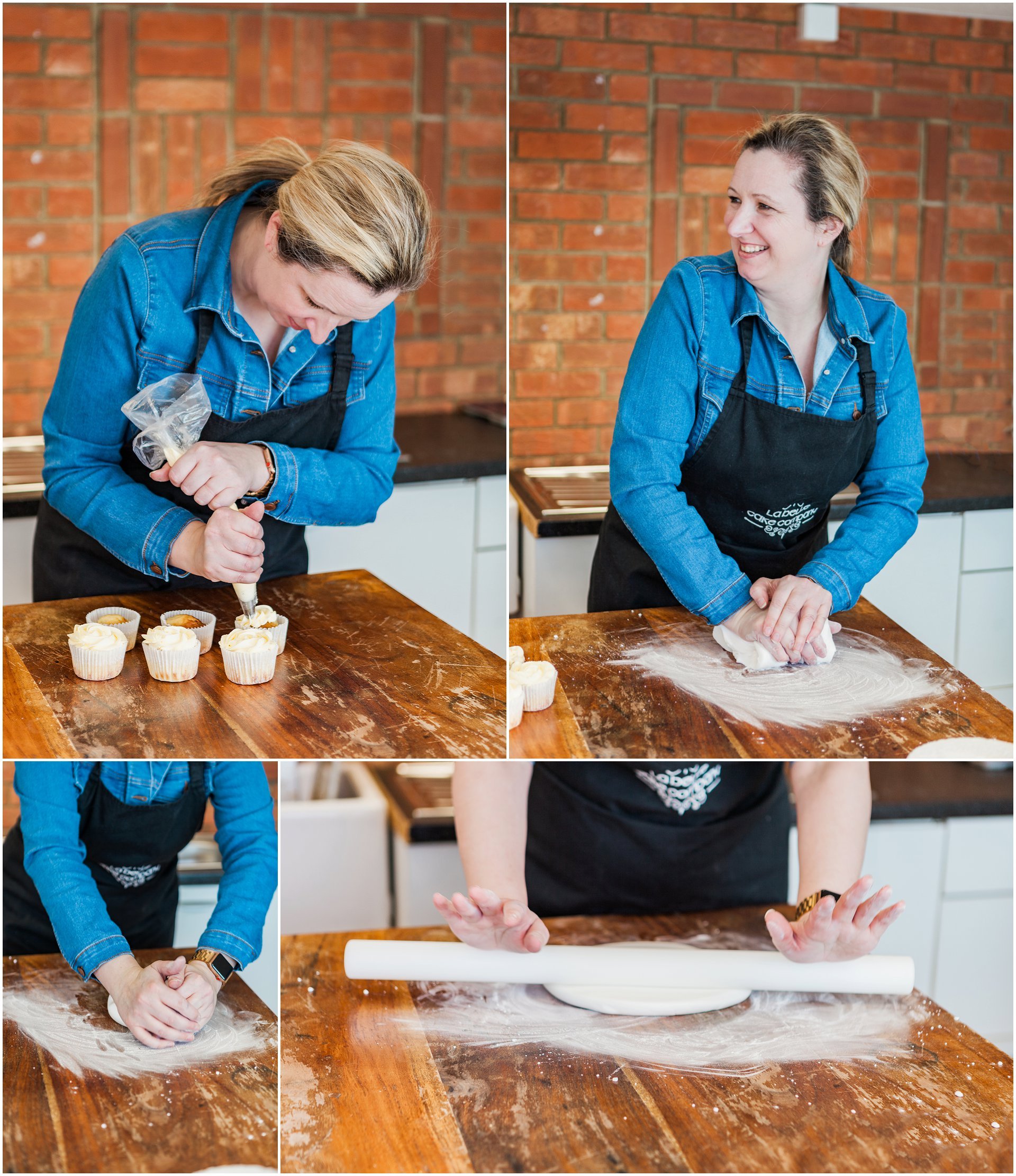La Belle Cake owner Shelly Shulman icing a cake. Images by London brand photographer AKP Branding Stories