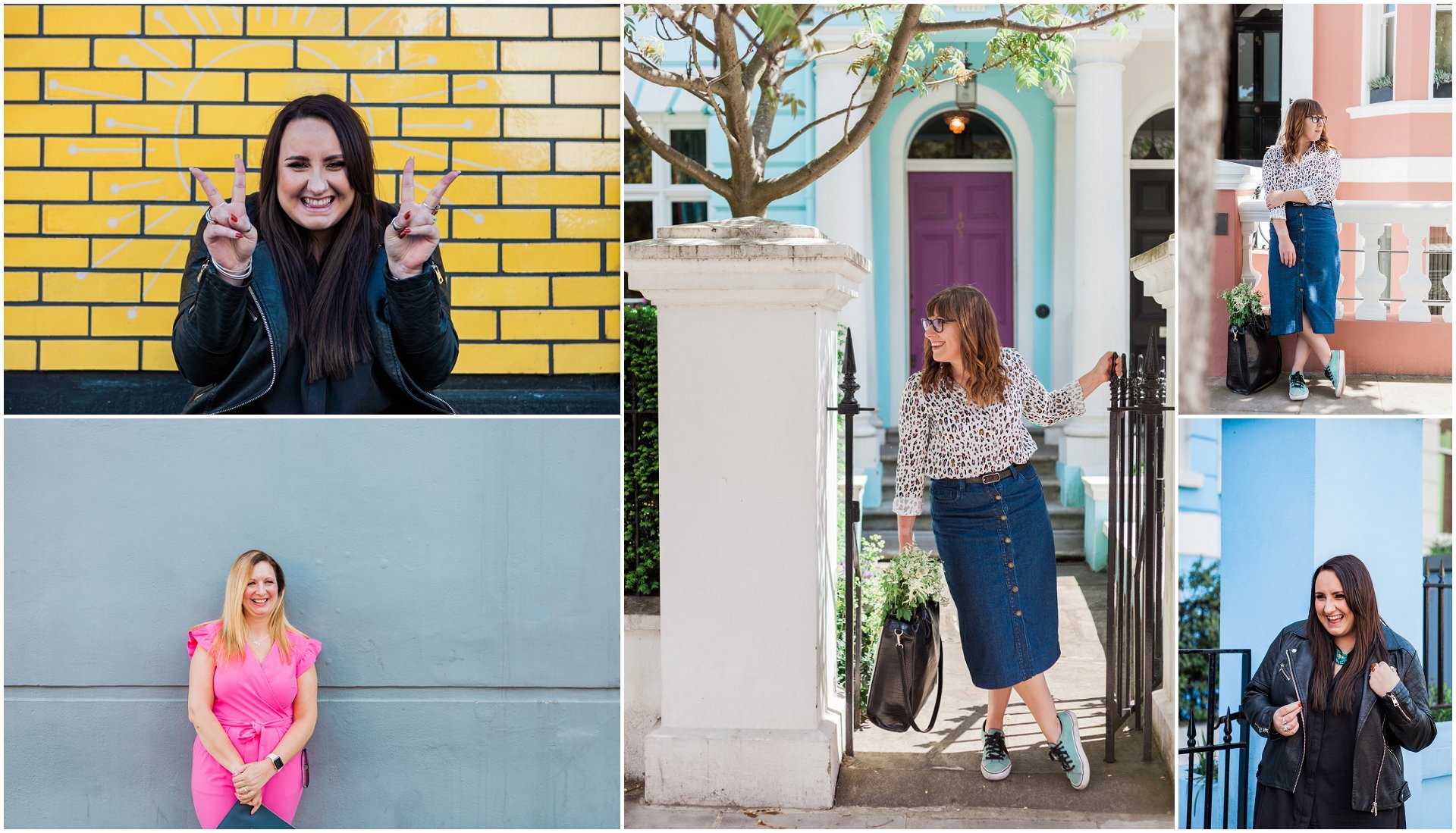 Female entrepreneurs having their London brand shoot in Notting Hill.  Images by London brand photographer AKP Branding Stories
