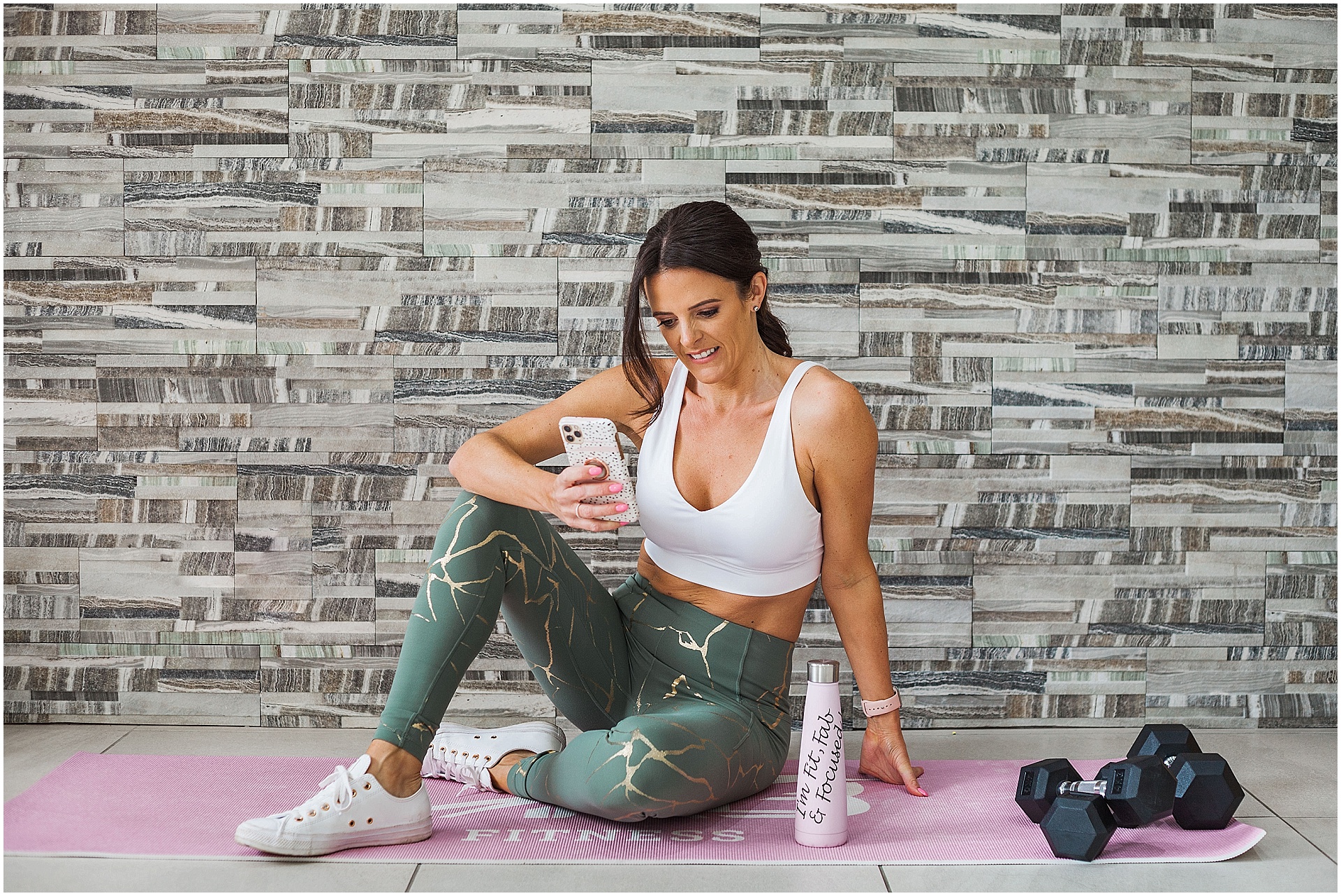 brand shoot with fitness coach Laura Bannister by London brand photographer AKP Branding Stories