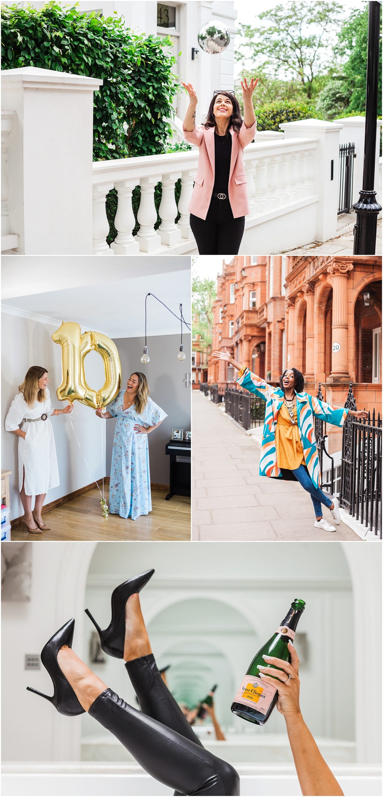 Ways to show business celebrations in your brand images. Images by London brand photographer AKP Branding Stories